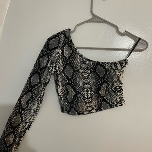 SHEIN size small snake print off the shoulder going out top.
